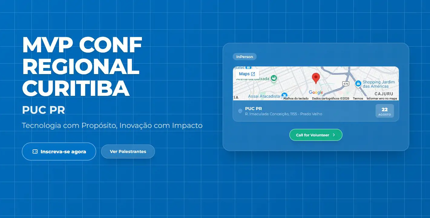Banner do evento MVP Conf Regional Curitiba